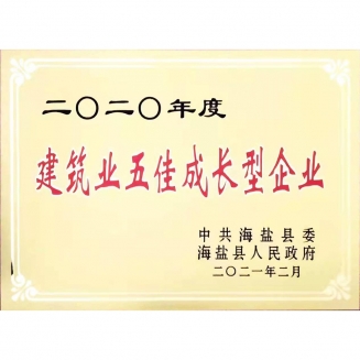 2020年度建筑業(yè)五佳成長(zhǎng)型企業(yè)